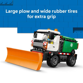 LEGO City Snowplow 60490 salt hopper ready for pretend distribution
