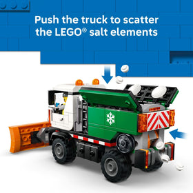 LEGO City Snowplow 60490 side storage boxes for pretend salt and tools