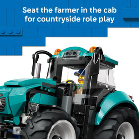 LEGO City Tractor 204-piece set is compact and durable for play.