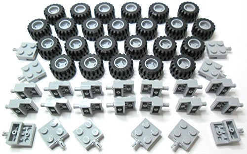 LEGO City wheel-tire-axle set image for building custom vehicles.