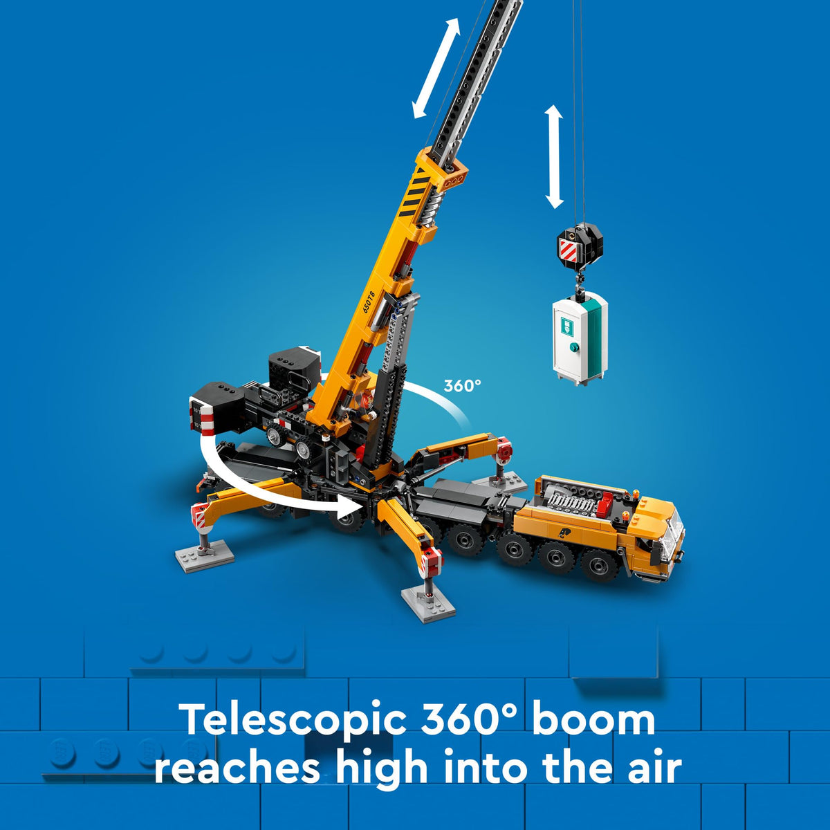 LEGO City Yellow Mobile Construction Crane with minifigures enables storytelling and role-play