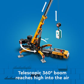 LEGO City Yellow Mobile Construction Crane with minifigures enables storytelling and role-play