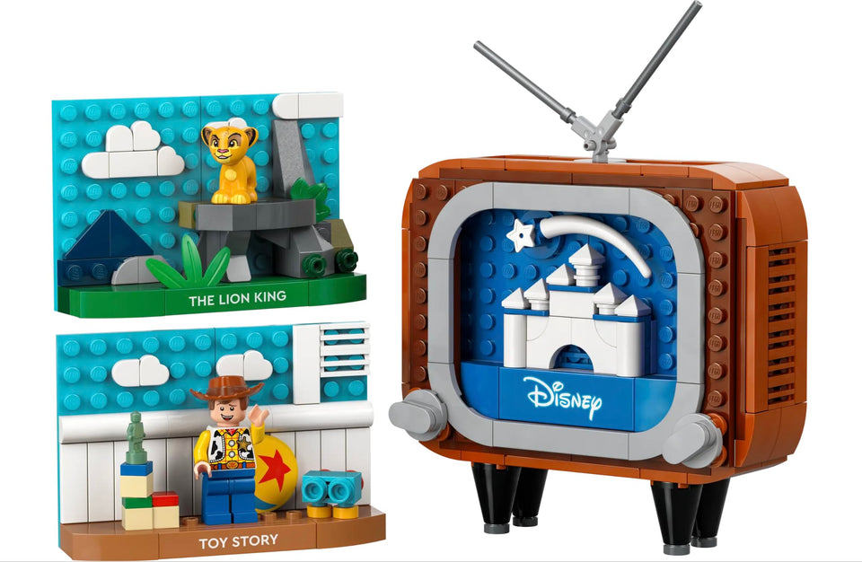 LEGO Classic Animation Scenes 40774 retro TV display for nostalgic desk decor and display