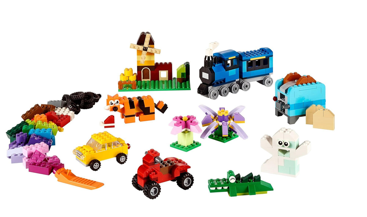 LEGO Classic car build supports imaginative road adventures.