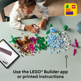 LEGO Classic Creative Dinosaurs Volcano and palm tree provide dynamic scenery and storytelling options