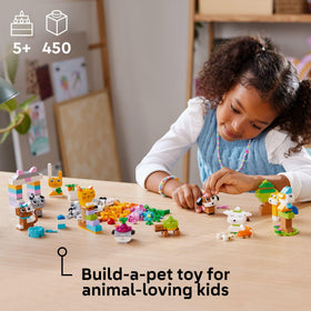 LEGO Classic Creative Pets cat on a stand for cozy display and storytelling