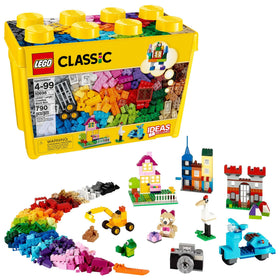 LEGO Classic Large Creative Brick Box 10698 front view showing colorful bricks for imaginative play