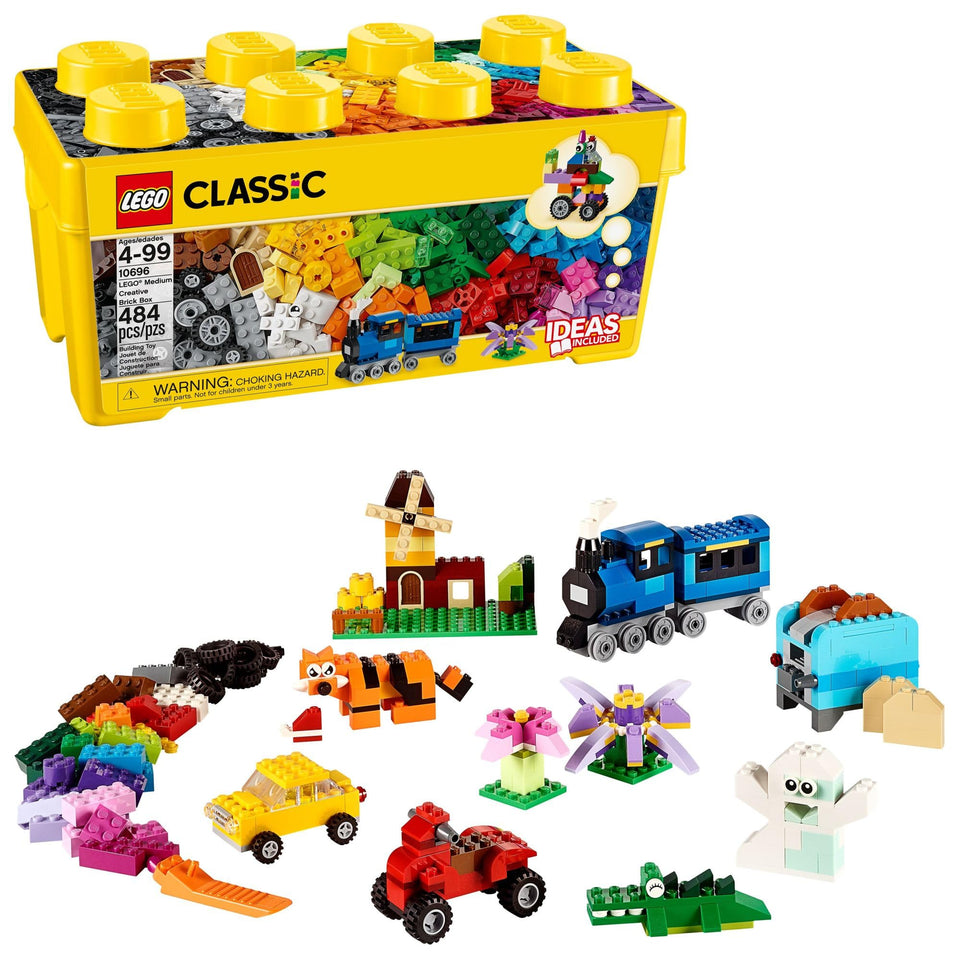 LEGO Classic bricks in a colorful collection fuel creative, open-ended play sessions.