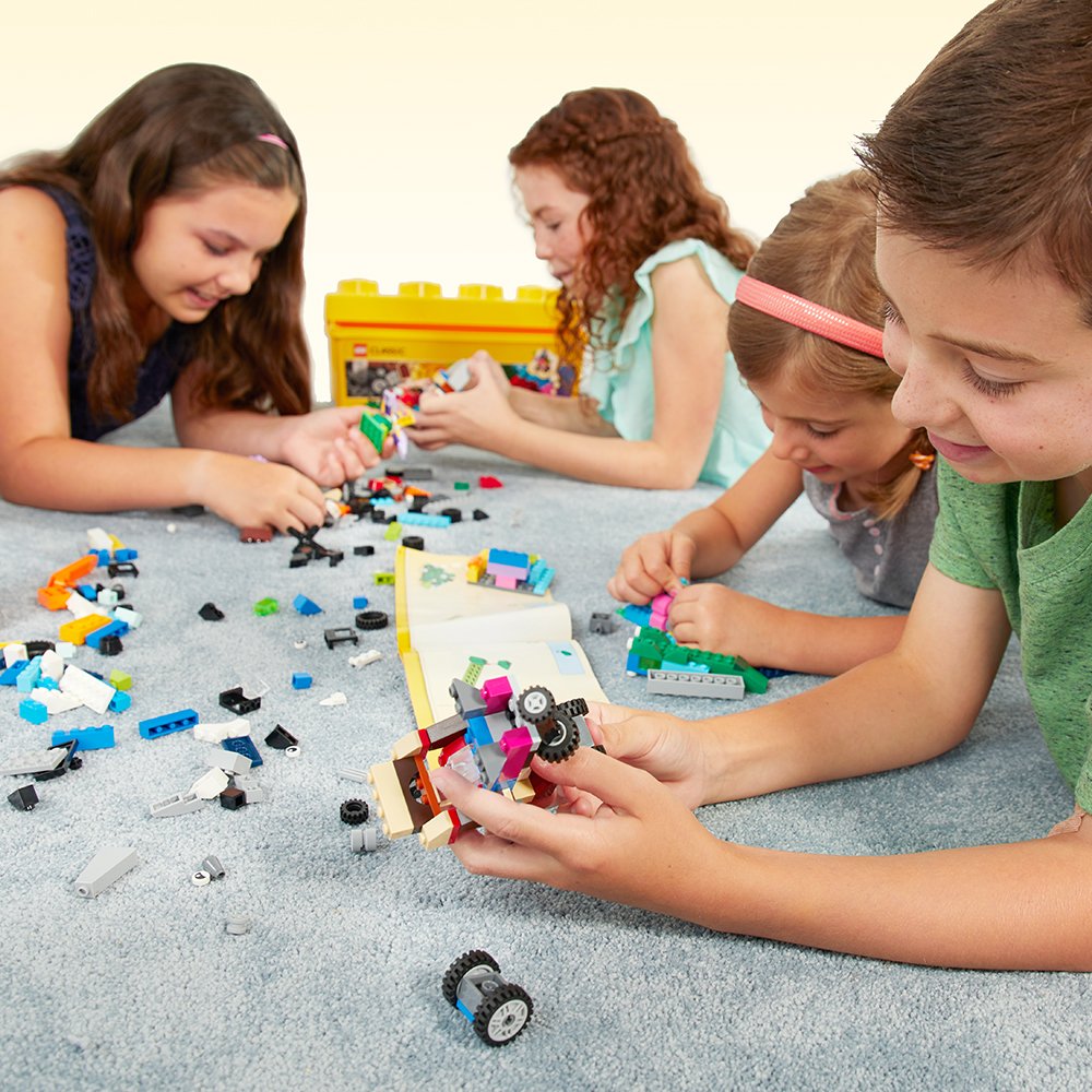 LEGO Classic train build invites storytelling and motion-based play.