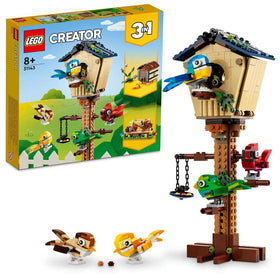 LEGO Creator 3-in-1 Birdhouse opening roof enables easy access during play.