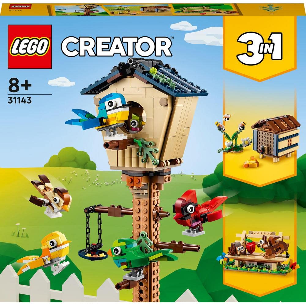 Five colorful posable birds sit on perches for imaginative storytelling.