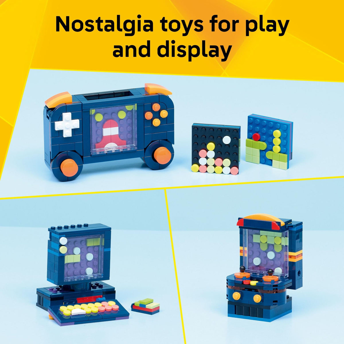 LEGO Creator 3-in-1 desktop mini computer shows keyboard and monitor for classroom-style scenario building.