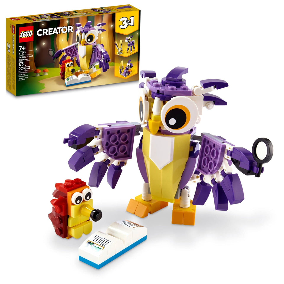 LEGO Creator 3-in-1 fantasy forest owl with posable wings for imaginative play
