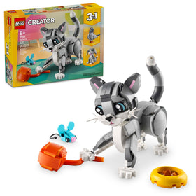 LEGO Creator 3-in-1 Playful Cat cat figure with posable joints for imaginative play