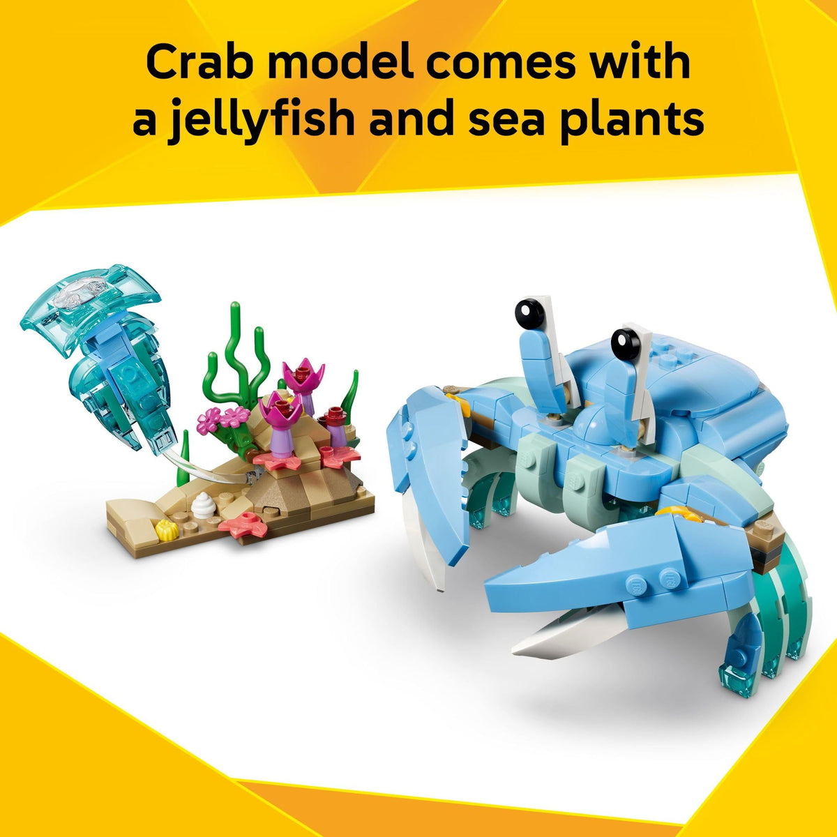 LEGO Creator 3 in 1 Sea Animals jellyfish accessory for display and storytelling in sea adventures.