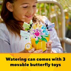 LEGO Creator Birds on Perch shows two birds among flower blossoms.