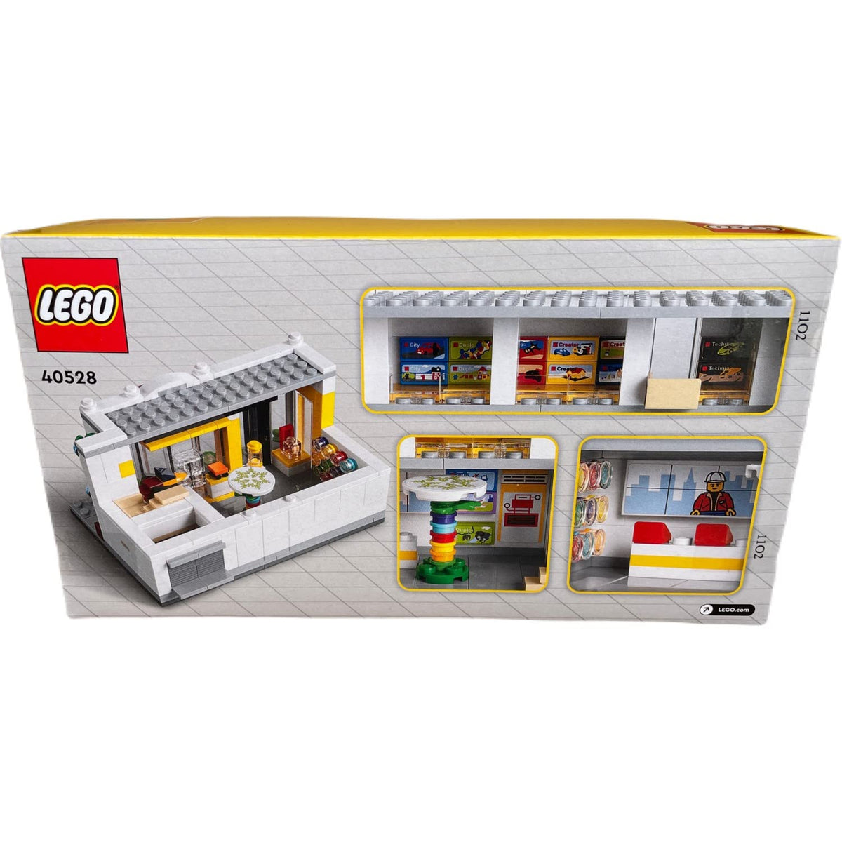 LEGO Creator Brand Store Set 40528 close-up detailing, ideal for shelf display