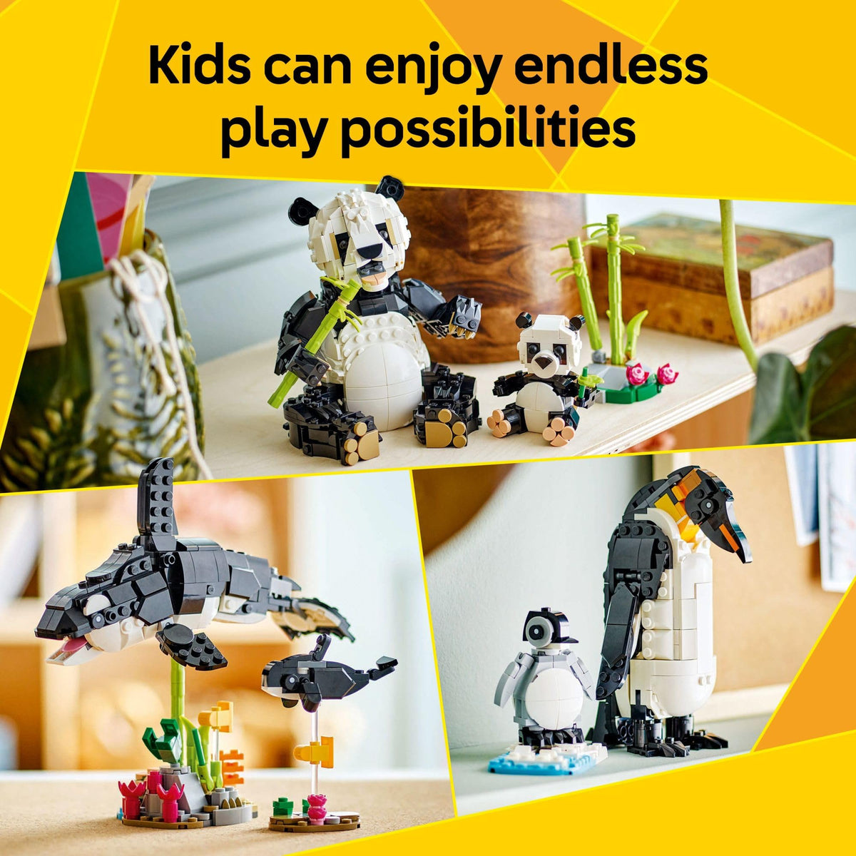 LEGO Creator orca with calf ready for imagined ocean adventures