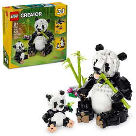 LEGO Creator 3-in-1 panda with cub for imaginative play and storytelling