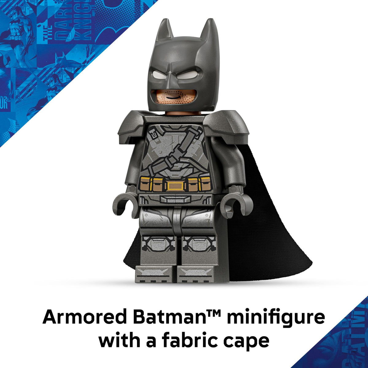 Golden anniversary coin built into LEGO DC Batman Batmobile cockpit