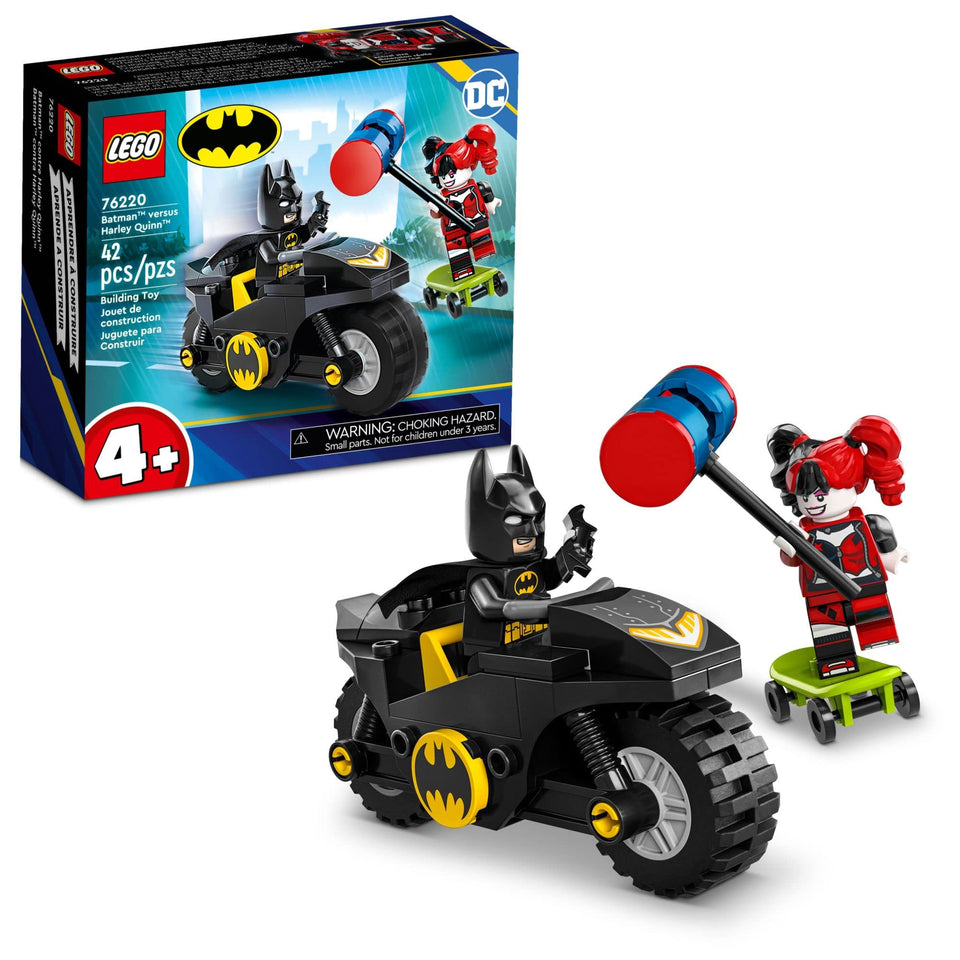 LEGO DC Batman versus Harley Quinn 76220 Batcycle action toy for dynamic storytelling