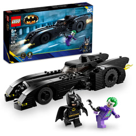 LEGO DC Batmobile Chase front view, authentic build for display and play enjoyment