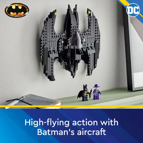 LEGO DC Batwing cockpit for Batman minifigure ready for aerial missions