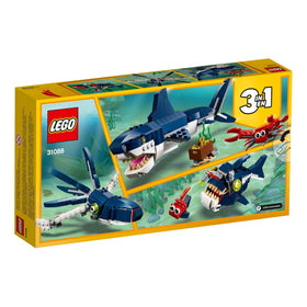 LEGO Deep Sea Creatures pieces: colorful components spark creativity.