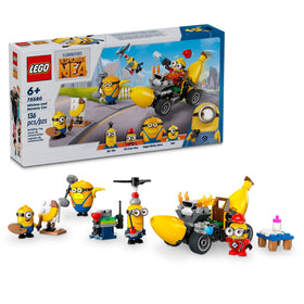 LEGO Despicable Me 4 Minions and Banana Car set with four minions for imaginative play
