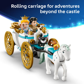 LEGO Disney Cinderella gown crown wand accessories for dress-up fun.