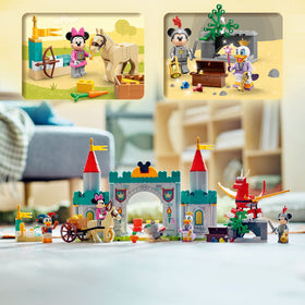 LEGO Disney Donald medieval outfit figure supports creative scenes.