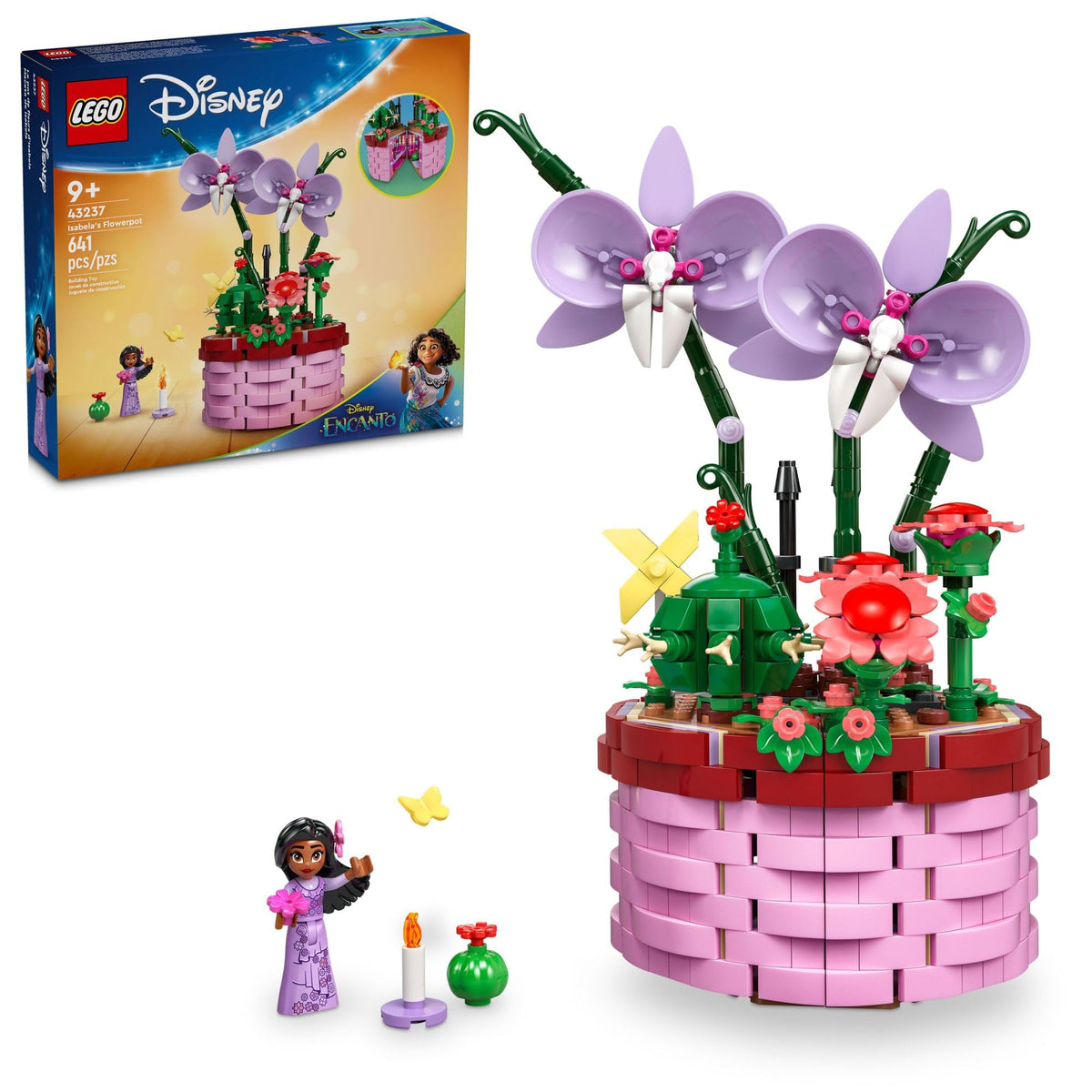 LEGO Disney Encanto Isabela’s Flowerpot open basket design for imaginative play.