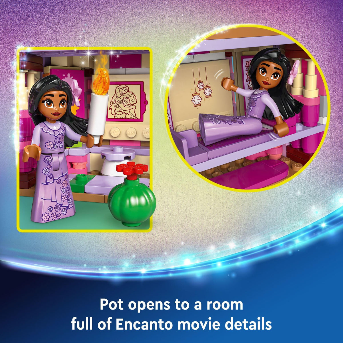 LEGO Disney Encanto orchid flowers to decorate and display.