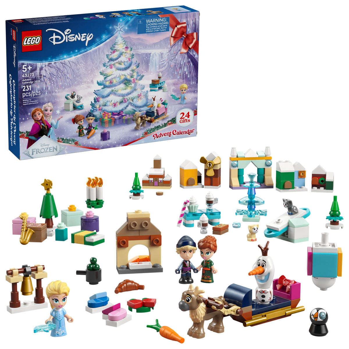LEGO Disney Frozen Advent Calendar 2025 doors opening for daily surprises.