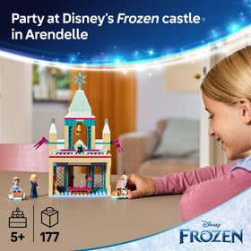 LEGO Disney Frozen Arendelle Castle dining room scene for family fun.