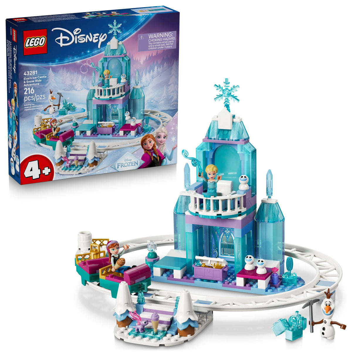 LEGO Disney Frozen Elsa’s Ice Castle image—Elsa in the throne room for imaginative play.