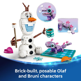 LEGO Disney hot chocolate and snowflake accessory enhances Frozen picnic storytelling.