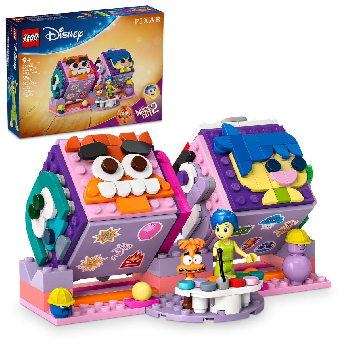 LEGO Disney Inside Out 2 mood cubes for changing moods and display