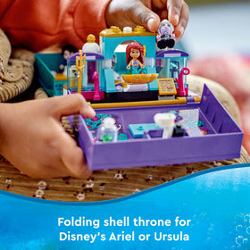 LEGO Disney The Little Mermaid Story Book 43213 folding shell throne with locked design