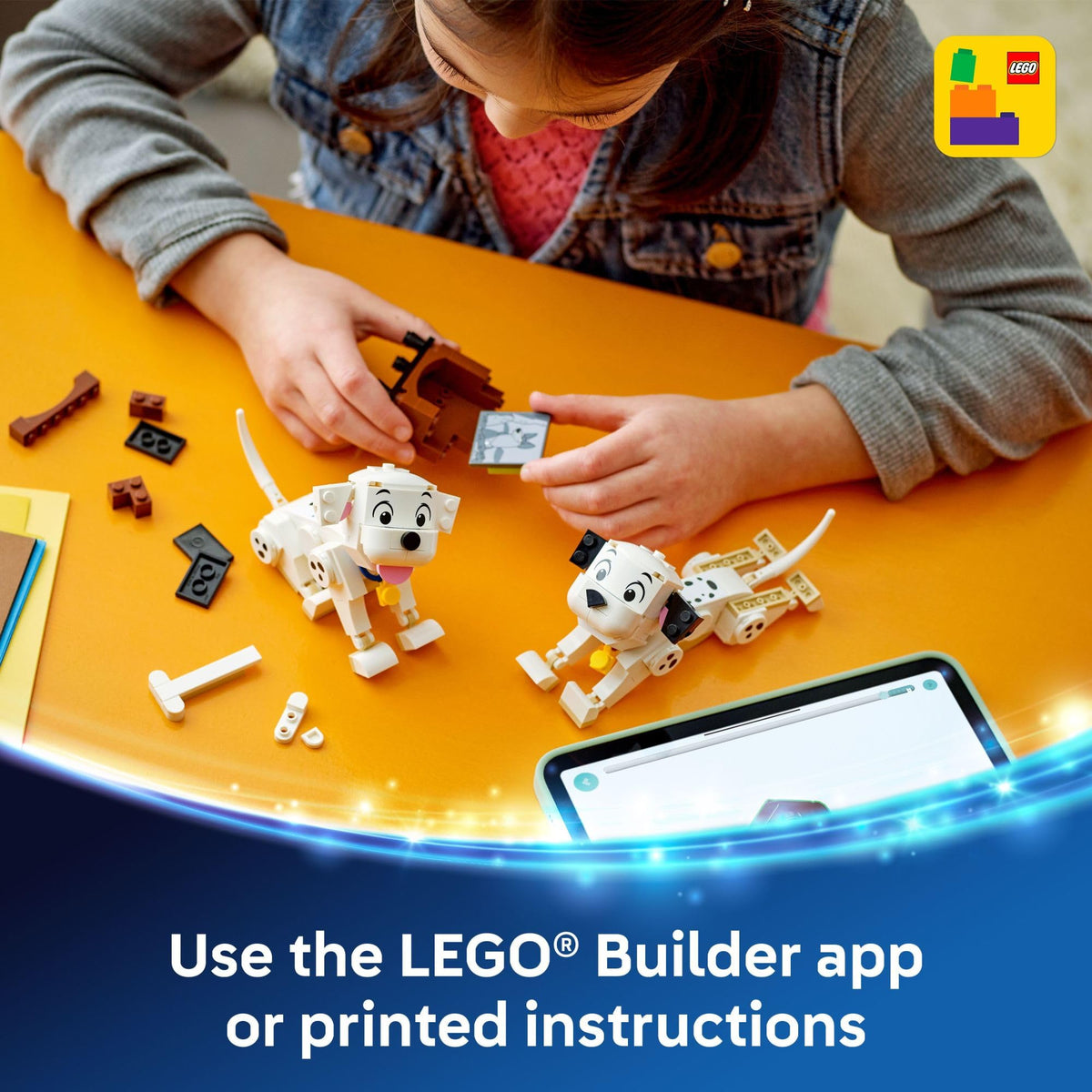 LEGO Builder app compatibility aids planning and creative building sessions.
