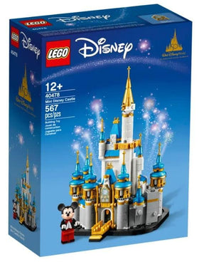 Mini Disney Castle assembled on shelf as centerpiece