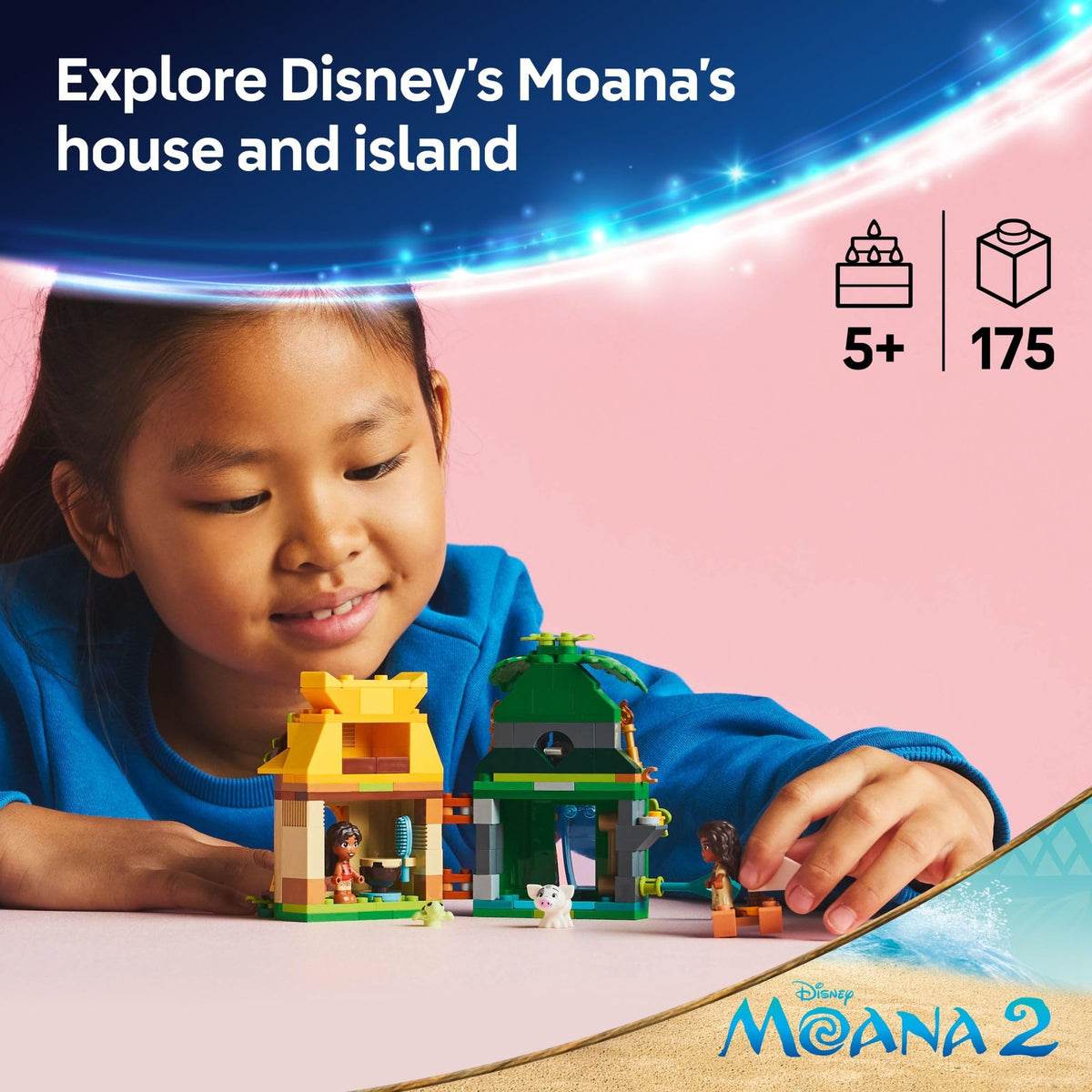 LEGO Disney Moana’s Island Fun house rooms image for storytelling setups