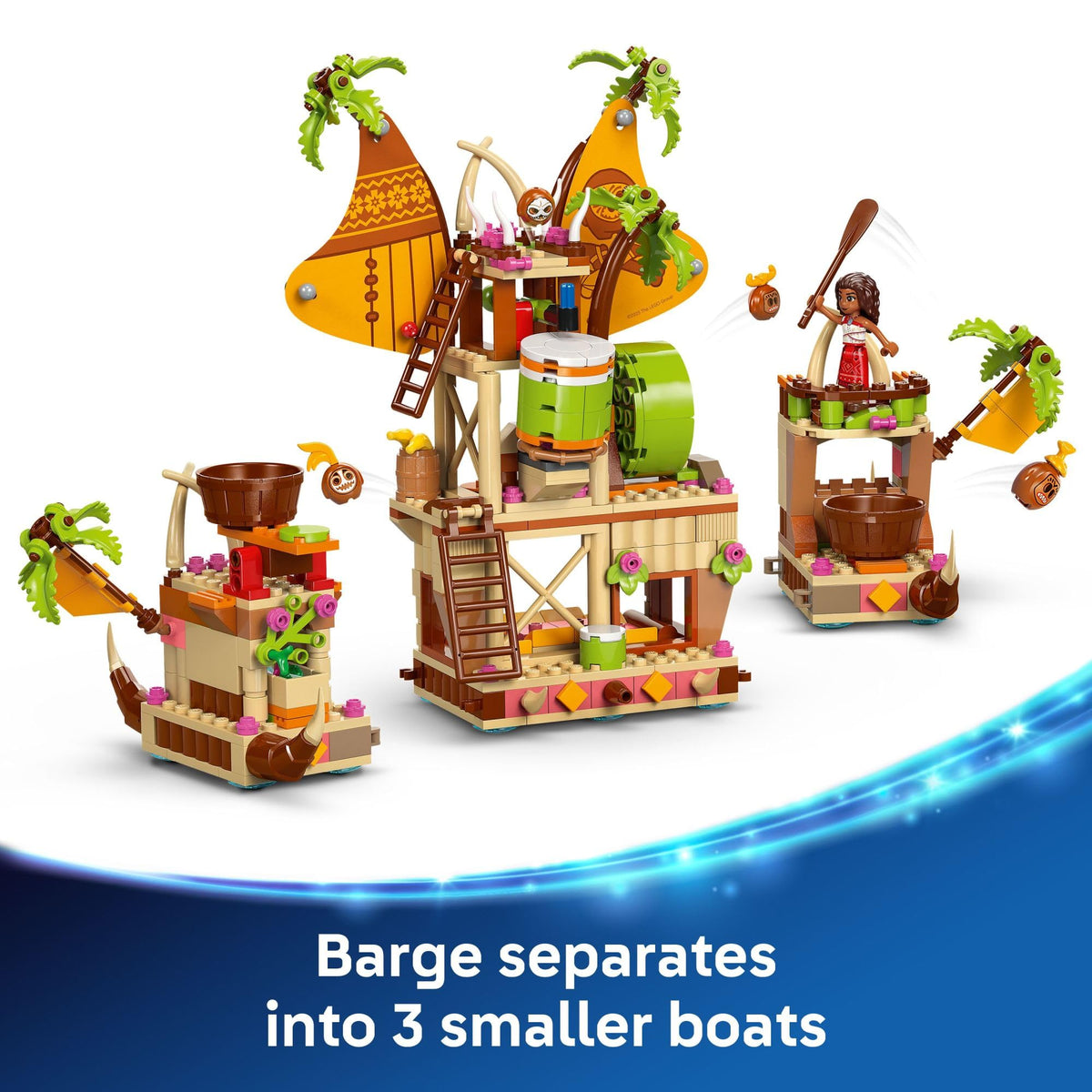 LEGO Disney Moana Kakamora Barge catapult and treasure chest spark interactive play