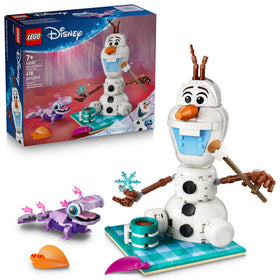 LEGO Disney Olaf and Bruni picnic scene for imaginative play and storytelling.