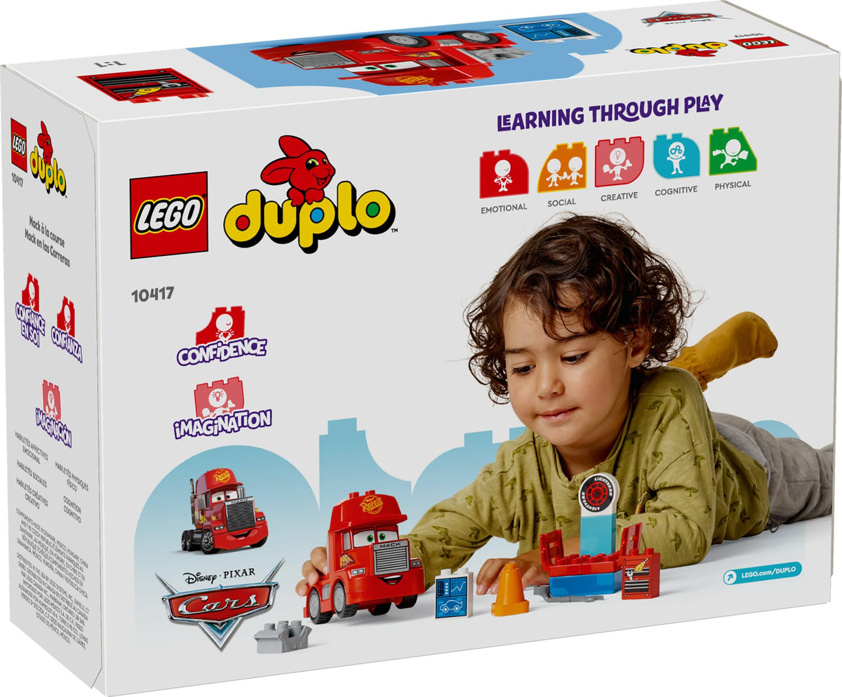 Buildable toy truck play encourages creative construction ideas for toddlers.