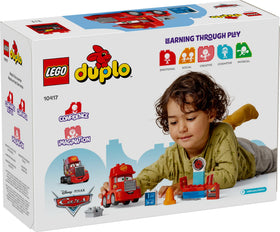 Buildable toy truck play encourages creative construction ideas for toddlers.