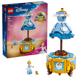 LEGO Disney Cinderella's Dress build on display stand showing detailed fashion
