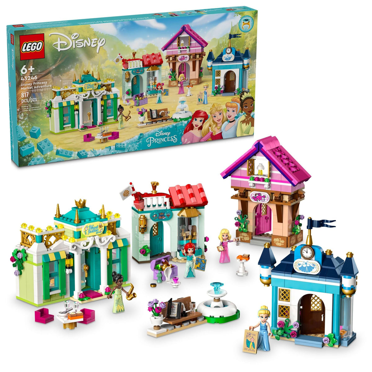 LEGO Disney Princess Market Adventure buildings showcase imaginative play and storytelling potential.