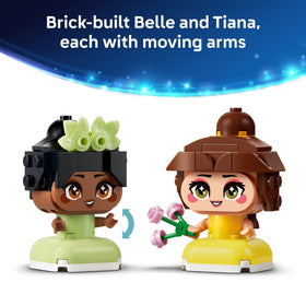 LEGO Disney Princess Mini Belle and Tiana accessories include Belle's book and Tiana's spoon for story moments.