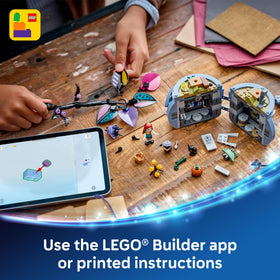 346-piece LEGO set with dimensions guide for display